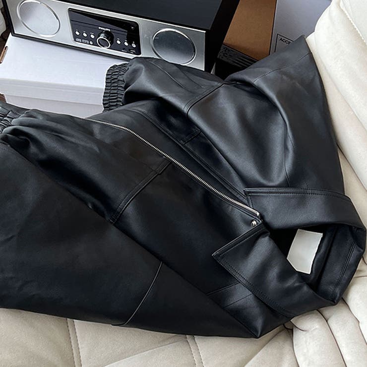 シンプルかつエレガントな【春】PUレザージャケットショート丈 ライダースジャケッ… | 17kg | 詳細画像19 