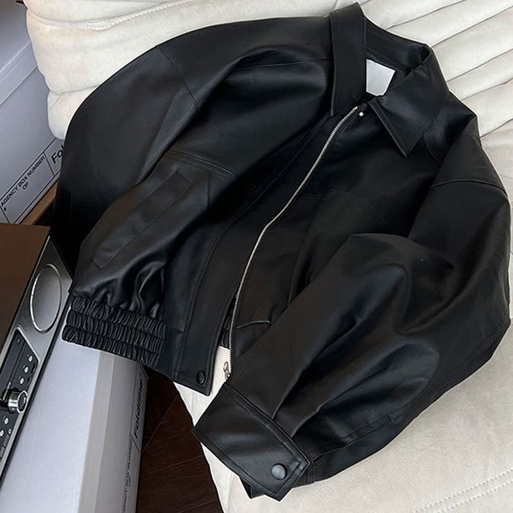 シンプルかつエレガントな【春】PUレザージャケットショート丈 ライダースジャケッ… | 17kg | 詳細画像20 