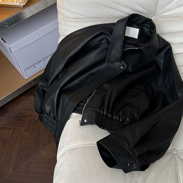 シンプルかつエレガントな【春】PUレザージャケットショート丈 ライダースジャケッ… | 17kg | 詳細画像21 