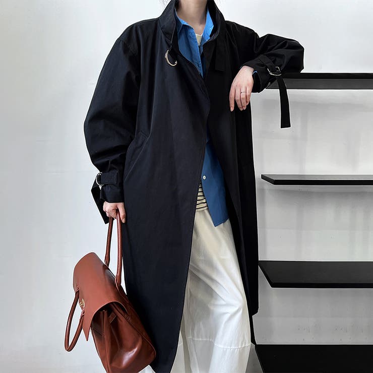 シンプルかつエレガントな【春】ミニマルミドル丈 膝下 トレンチコート | 17kg | 詳細画像6 