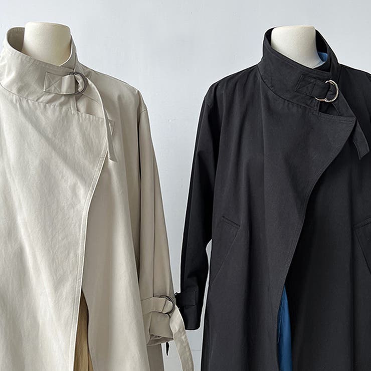シンプルかつエレガントな【春】ミニマルミドル丈 膝下 トレンチコート | 17kg | 詳細画像8 