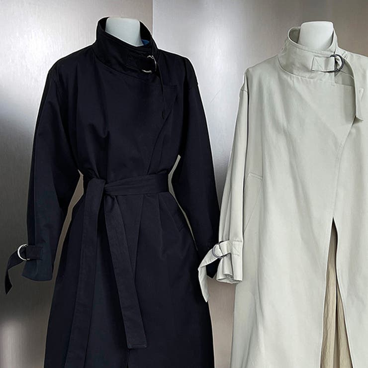 シンプルかつエレガントな【春】ミニマルミドル丈 膝下 トレンチコート | 17kg | 詳細画像10 