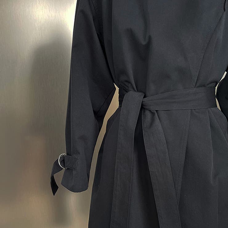 シンプルかつエレガントな【春】ミニマルミドル丈 膝下 トレンチコート | 17kg | 詳細画像14 
