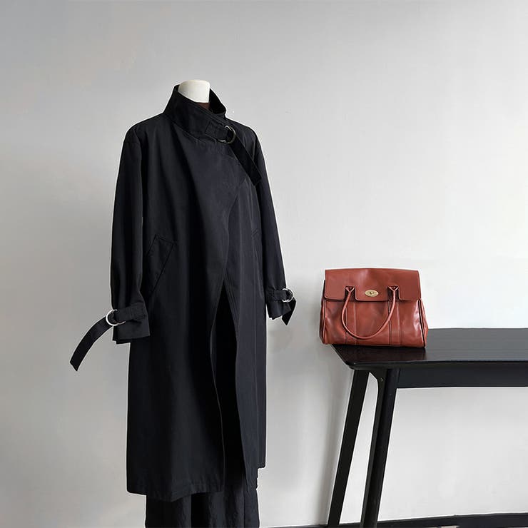 シンプルかつエレガントな【春】ミニマルミドル丈 膝下 トレンチコート | 17kg | 詳細画像15 