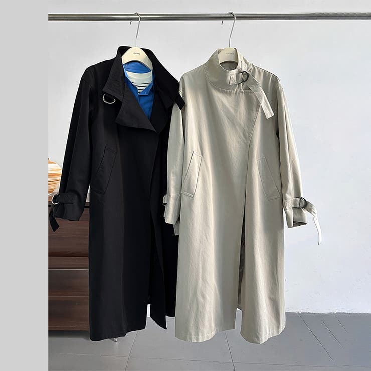 シンプルかつエレガントな【春】ミニマルミドル丈 膝下 トレンチコート | 17kg | 詳細画像16 