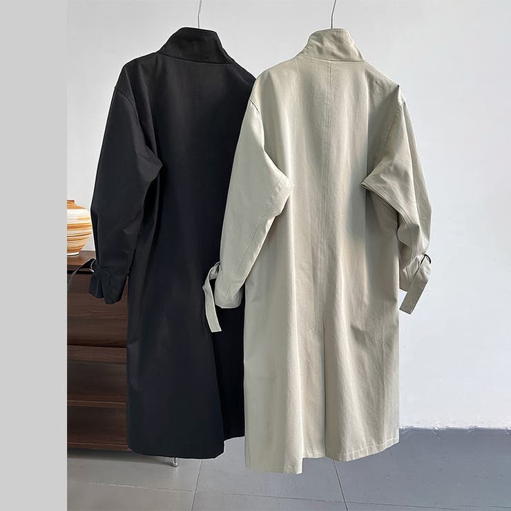 シンプルかつエレガントな【春】ミニマルミドル丈 膝下 トレンチコート | 17kg | 詳細画像17 