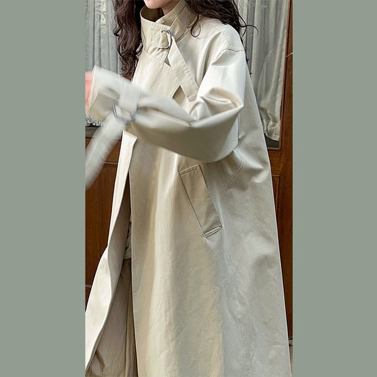 シンプルかつエレガントな【春】ミニマルミドル丈 膝下 トレンチコート | 17kg | 詳細画像21 