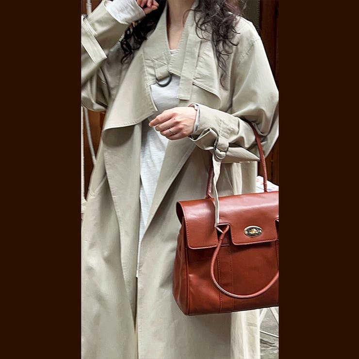 シンプルかつエレガントな【春】ミニマルミドル丈 膝下 トレンチコート | 17kg | 詳細画像23 