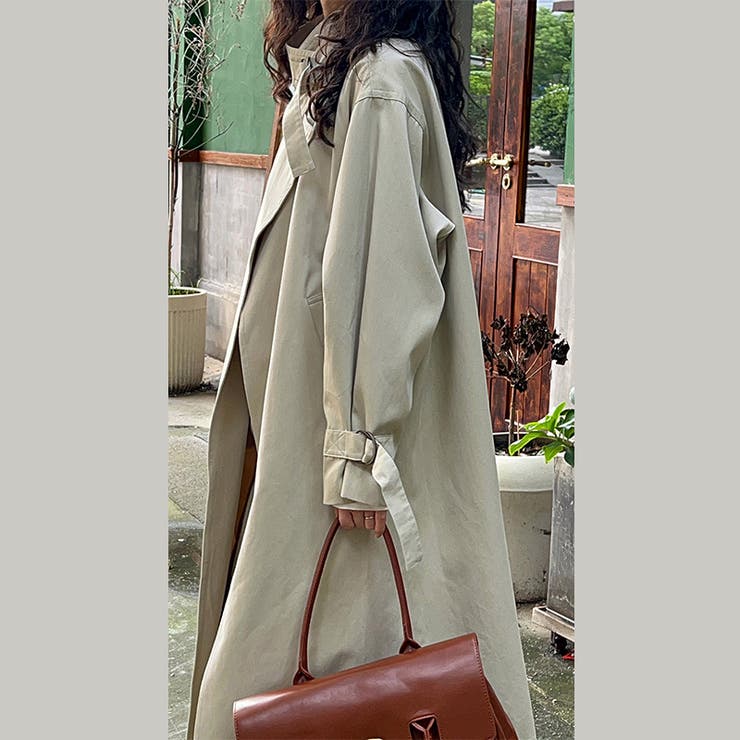 シンプルかつエレガントな【春】ミニマルミドル丈 膝下 トレンチコート | 17kg | 詳細画像28 