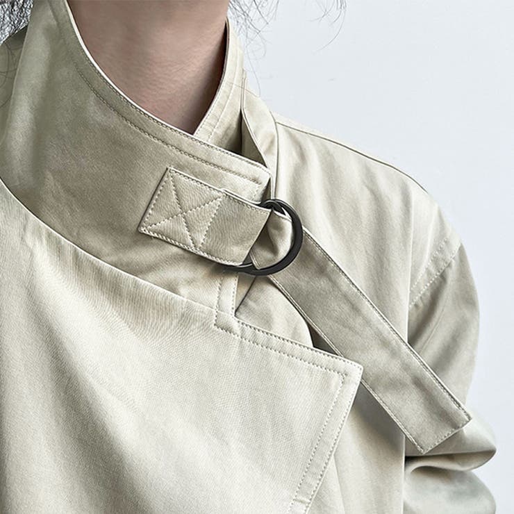 シンプルかつエレガントな【春】ミニマルミドル丈 膝下 トレンチコート | 17kg | 詳細画像34 