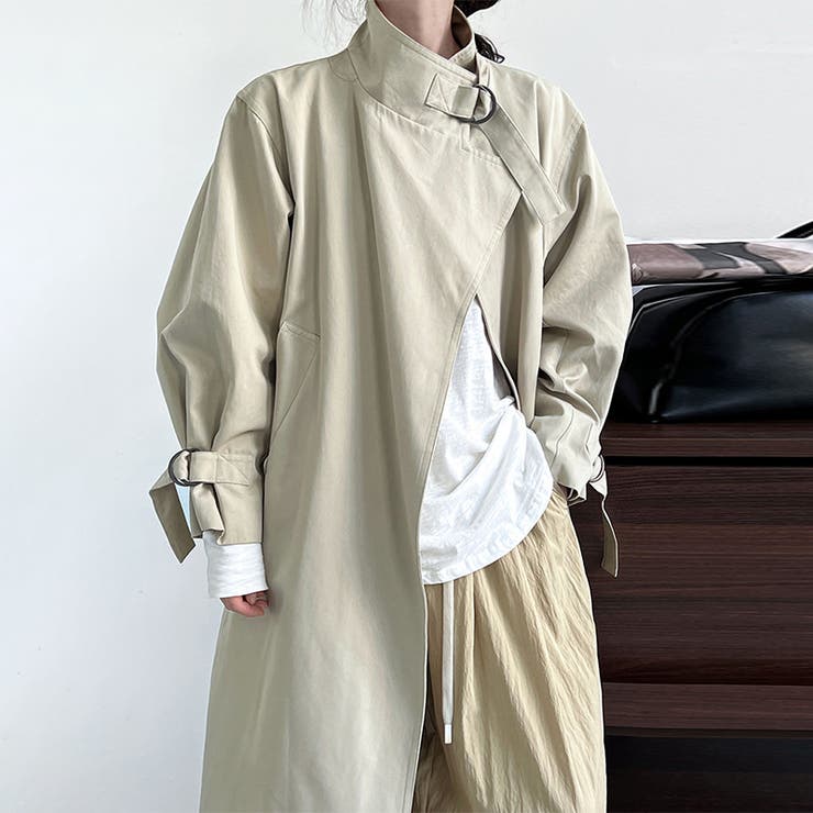 シンプルかつエレガントな【春】ミニマルミドル丈 膝下 トレンチコート | 17kg | 詳細画像39 