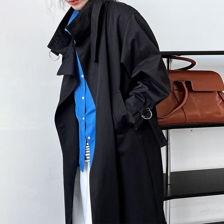 シンプルかつエレガントな【春】ミニマルミドル丈 膝下 トレンチコート | 17kg | 詳細画像43 