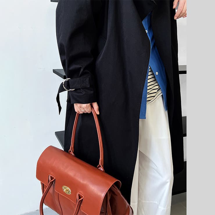 シンプルかつエレガントな【春】ミニマルミドル丈 膝下 トレンチコート | 17kg | 詳細画像45 