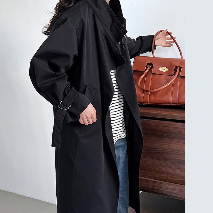 シンプルかつエレガントな【春】ミニマルミドル丈 膝下 トレンチコート | 17kg | 詳細画像49 