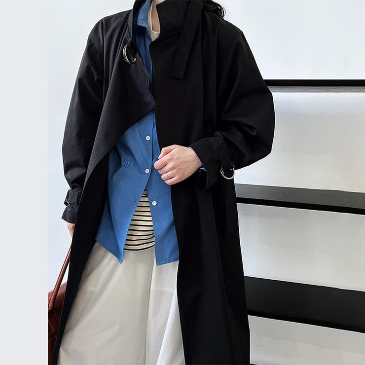 シンプルかつエレガントな【春】ミニマルミドル丈 膝下 トレンチコート | 17kg | 詳細画像51 