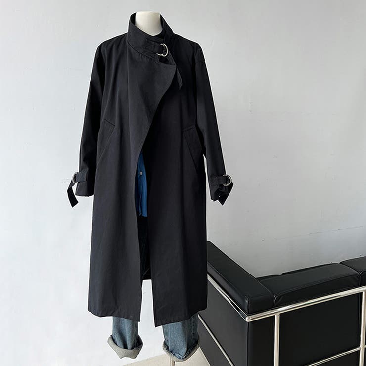 シンプルかつエレガントな【春】ミニマルミドル丈 膝下 トレンチコート | 17kg | 詳細画像53 