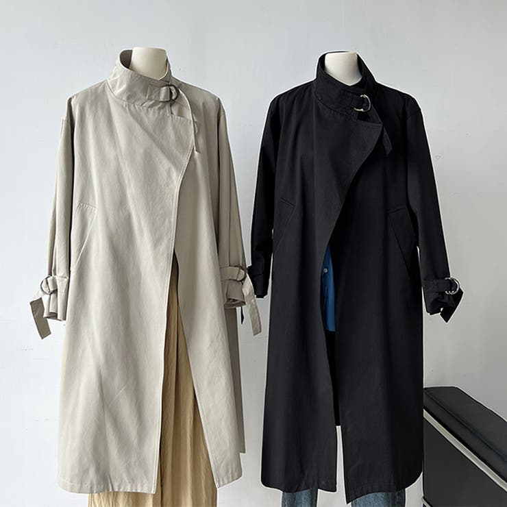 シンプルかつエレガントな【春】ミニマルミドル丈 膝下 トレンチコート | 17kg | 詳細画像54 