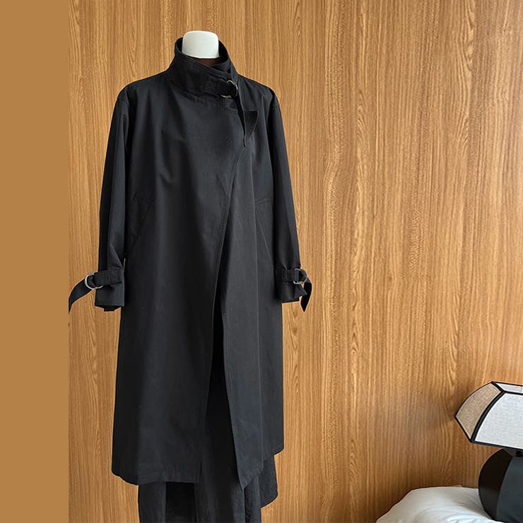 シンプルかつエレガントな【春】ミニマルミドル丈 膝下 トレンチコート | 17kg | 詳細画像55 