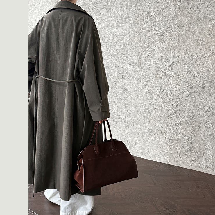 シンプルかつエレガントな【春】スタンドカラー トレンチコートレトロ ベルト付き | 17kg | 詳細画像10 