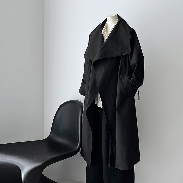 シンプルかつエレガントな【春】スタンドカラー トレンチコートレトロ ベルト付き | 17kg | 詳細画像29 