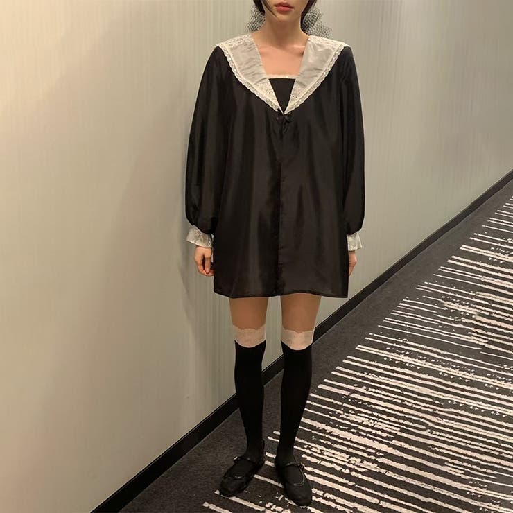 配色セーラーカラーワンピース バイカラー【春】ゆるカワコーデ | 17kg | 詳細画像2 