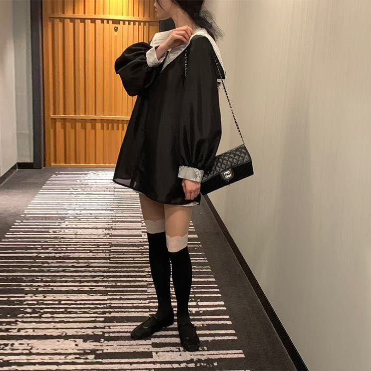 配色セーラーカラーワンピース バイカラー【春】ゆるカワコーデ | 17kg | 詳細画像5 