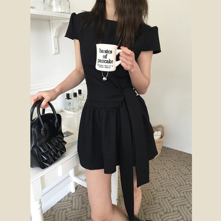 ブラックワンピース リボン付き上品【春】ゆるカワコーデ | 17kg | 詳細画像7 