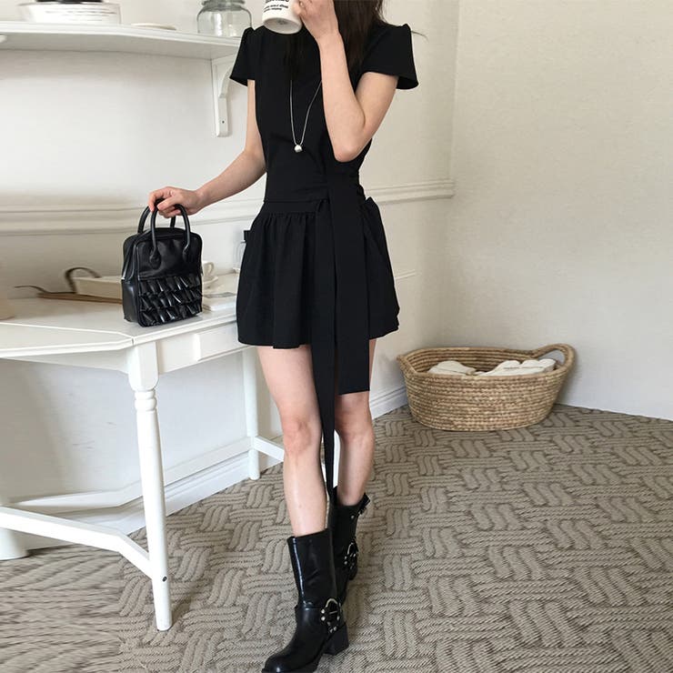 ブラックワンピース リボン付き上品【春】ゆるカワコーデ | 17kg | 詳細画像8 