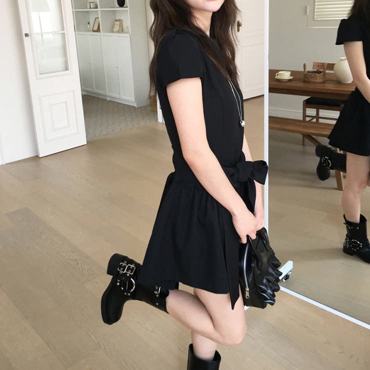 ブラックワンピース リボン付き上品【春】ゆるカワコーデ | 17kg | 詳細画像14 