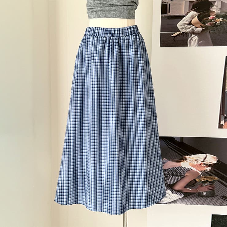 チェック柄 ロングスカート | 17kg | 詳細画像14 