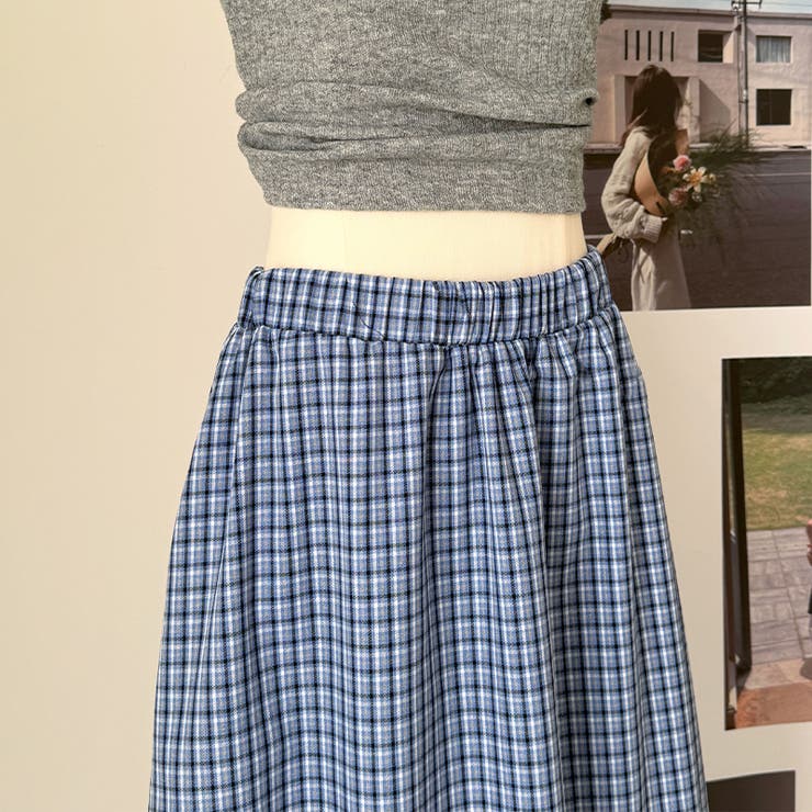 チェック柄 ロングスカート | 17kg | 詳細画像15 