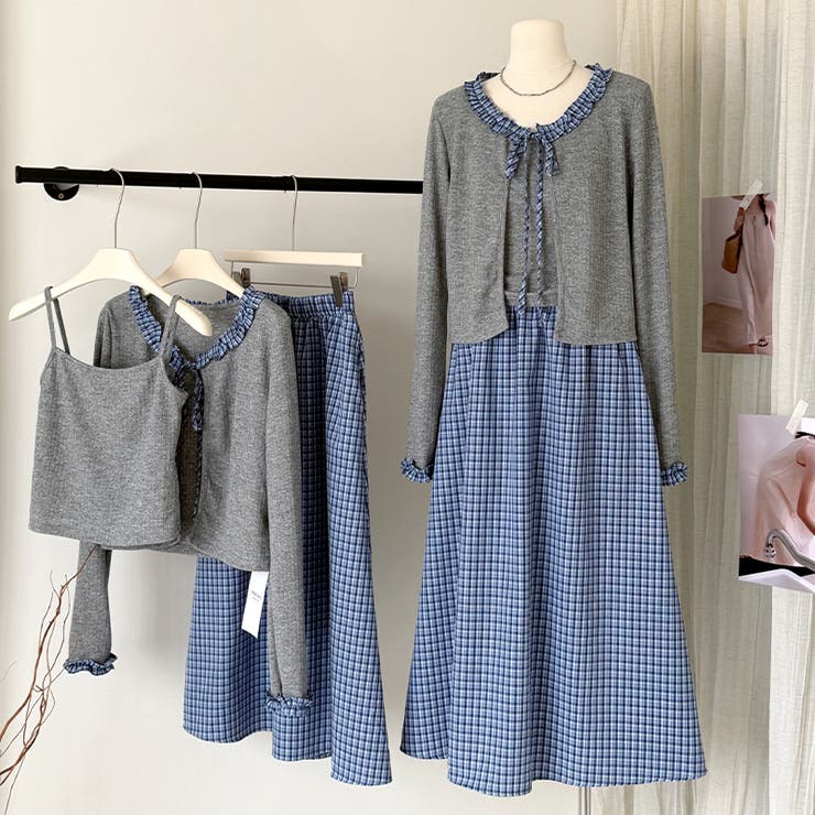 チェック柄 ロングスカート | 17kg | 詳細画像5 