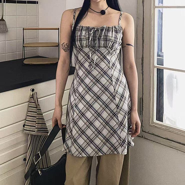 リボン付き ダイヤ柄 キャミソールワンピース | 17kg | 詳細画像18 