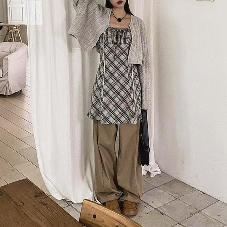 リボン付き ダイヤ柄 キャミソールワンピース | 17kg | 詳細画像29 