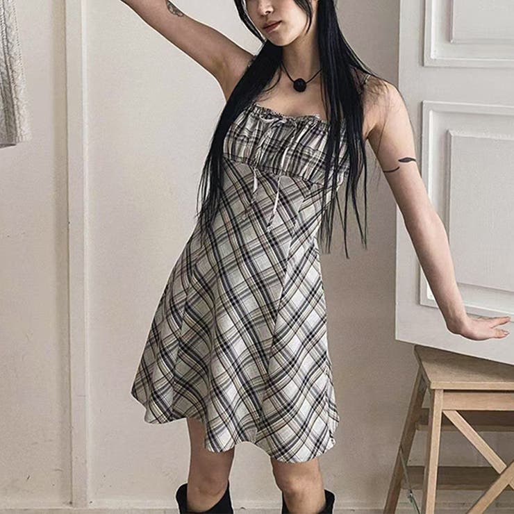 リボン付き ダイヤ柄 キャミソールワンピース | 17kg | 詳細画像31 