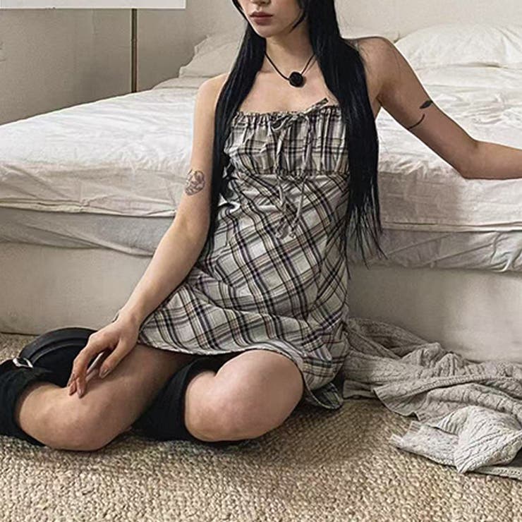 リボン付き ダイヤ柄 キャミソールワンピース | 17kg | 詳細画像34 