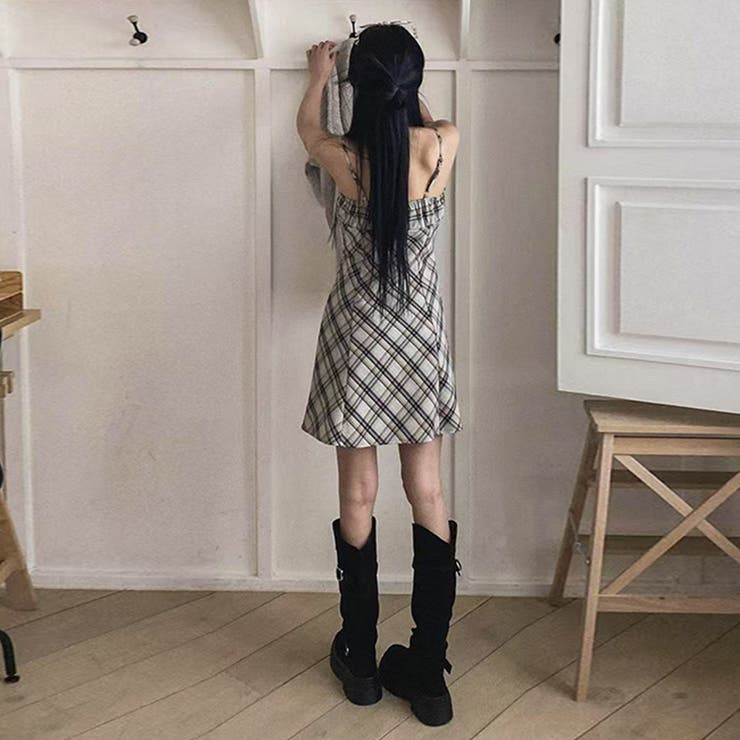 リボン付き ダイヤ柄 キャミソールワンピース | 17kg | 詳細画像36 