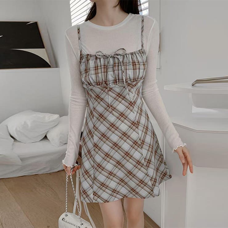 リボン付き ダイヤ柄 キャミソールワンピース | 17kg | 詳細画像38 