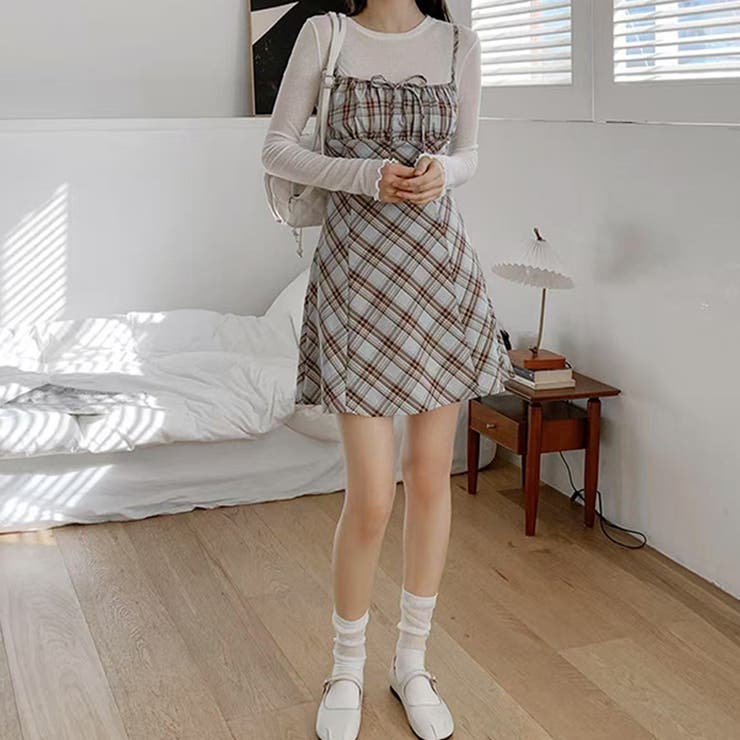 リボン付き ダイヤ柄 キャミソールワンピース | 17kg | 詳細画像40 