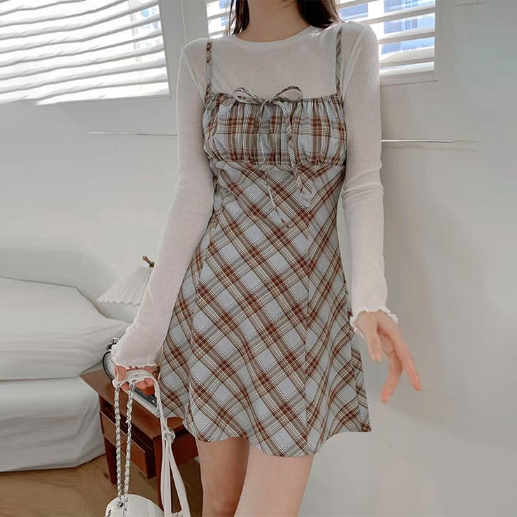 リボン付き ダイヤ柄 キャミソールワンピース | 17kg | 詳細画像44 