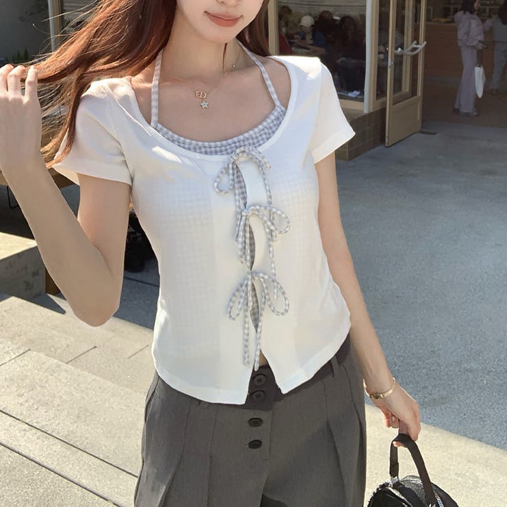 チェック柄ショート丈トップス | 17kg | 詳細画像12 