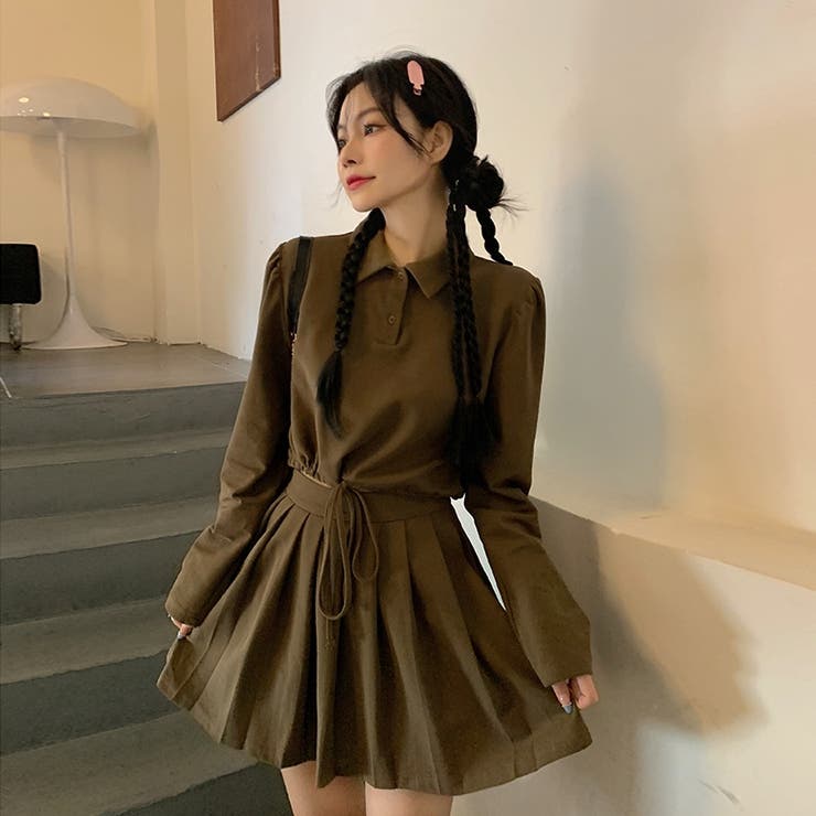 赤字覚悟！処分セール】若く見えるポロTシャツ&プリーツスカート