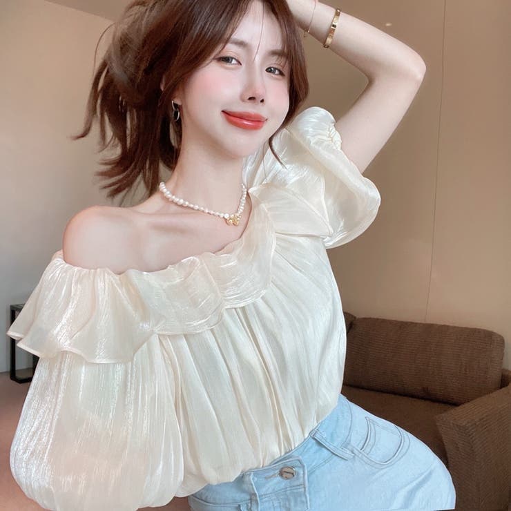 【SHOPLIST限定】光沢のあるバブルスリーブのシャツ | 17kg | 詳細画像5 