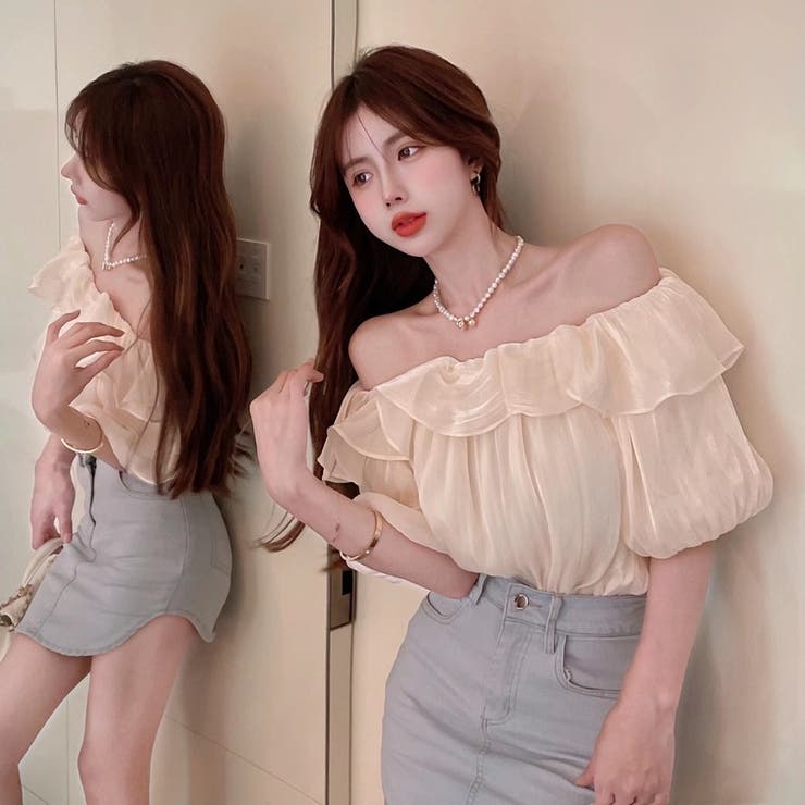 【SHOPLIST限定】光沢のあるバブルスリーブのシャツ | 17kg | 詳細画像6 