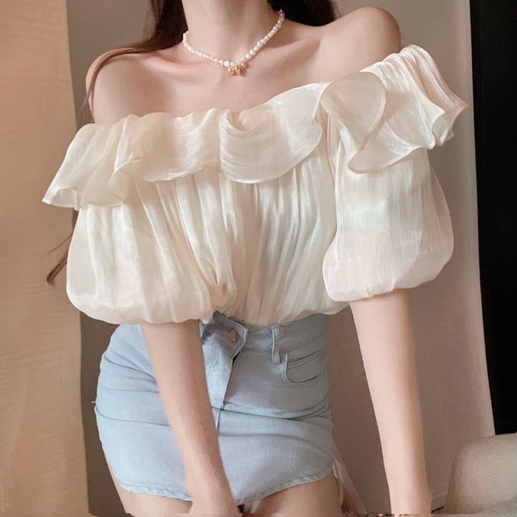 【SHOPLIST限定】光沢のあるバブルスリーブのシャツ | 17kg | 詳細画像8 