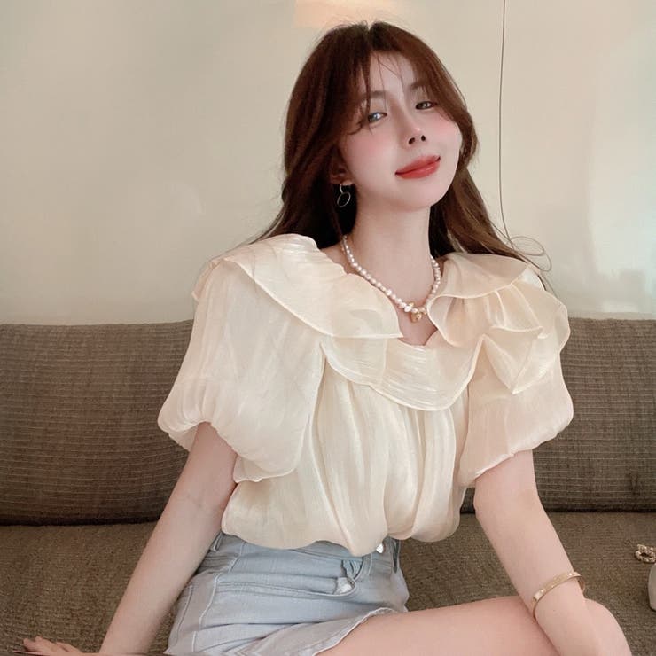 【SHOPLIST限定】光沢のあるバブルスリーブのシャツ | 17kg | 詳細画像9 