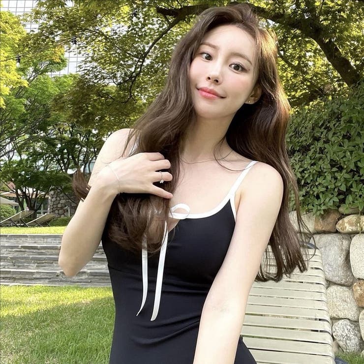 【SHOPLIST限定】学生にぴったりの爽やかなスタイル。リボン付き無地水着 | 17kg | 詳細画像5