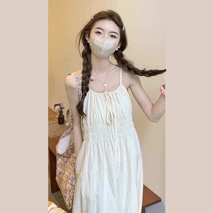 【赤字覚悟！処分セール】爽やかでエレガントな一枚。足首までのロングキャミソールド… | 17kg | 詳細画像4 