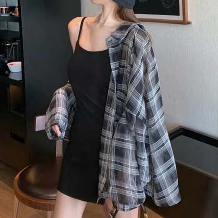 【SHOPLIST限定】日焼け対策に最適！ゆったりしたチェック柄長袖シャツ | 17kg | 詳細画像10 