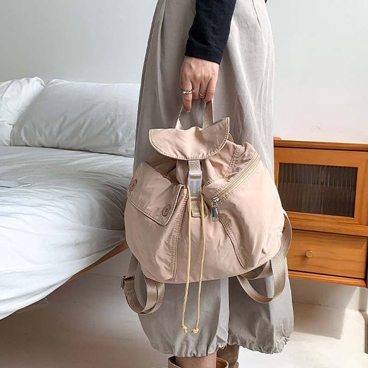 撥水のナイロン素材！カジュアルなアカデミックスタイルでバックパックリュック | 17kg | 詳細画像3 